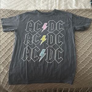 AC/DC Woman Graphic T-Shirt - Gray